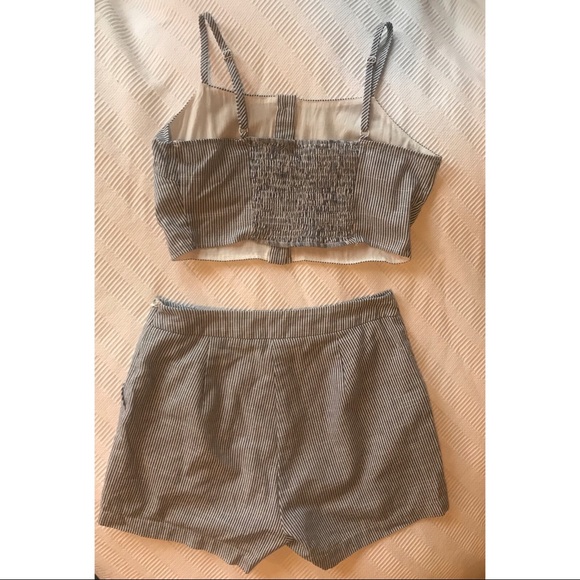american threads seersucker crop top set